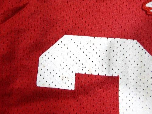 2009 Сан Франциско 49ерс Майкъл Робинсън #24, Използван в играта Червена Тренировочная майк L 0 - Използваните В играта тениски NFL без подпис