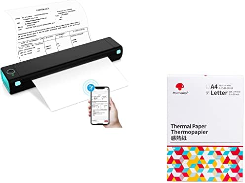 Преносим безжичен принтер Itari за пътуване, мобилен принтер с поддръжка на M08F-писма Bluetooth, който поддържа букви САЩ с размер