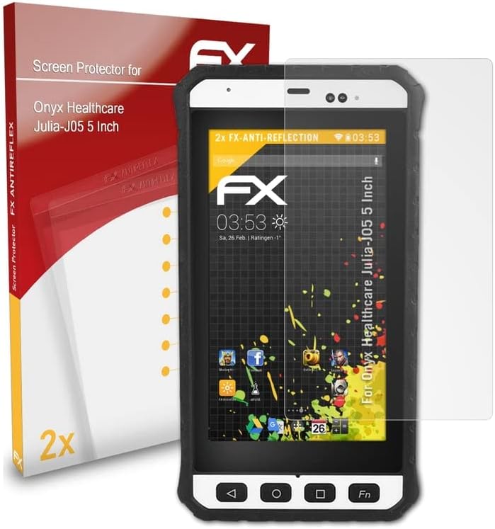 Защитно фолио atFoliX, съвместима с 5-инчов защитен филм Onyx Healthcare На J05 за екрана, антибликовая и амортизирующая защитно фолио FX (2X)