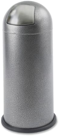 Контейнер за отпадъци Safco Products 9677NC Black Speckle с Отворен Покрив, 15 Литра, Черна На петна