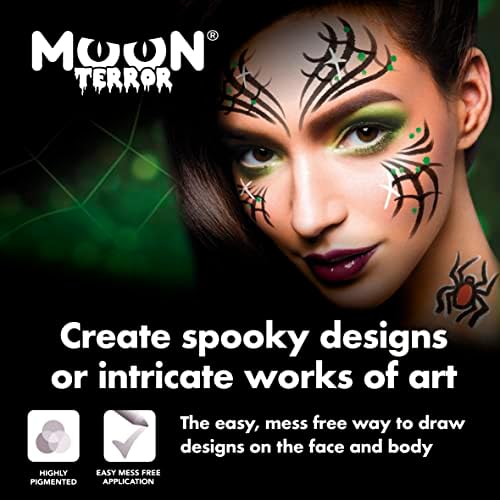 Молив за рисуване на лице и тяло на Хелоуин от Луната Terror, SFX Make up - Midnight Black - Грим за специални ефекти - 0,12 грама