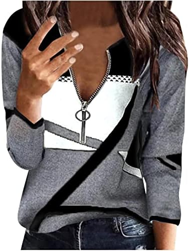 Дамски Пуловер с цип с Ревера, широки Ризи повдигащ за бременни, Зимни Дрехи за бременни