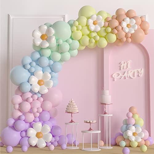 Комплект за Гирлянди от балони в пастелни цветове, JOGAMS 180 бр., Определени за Гирлянди от Балони с Цветя и Цветни Топки за Момичета,