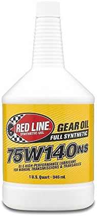Синтетично трансмисионно масло Red Line 57104 75W140 с ограничен скольжением - 1 литър (опаковка от 12 броя)