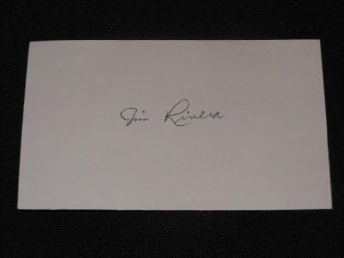 Чикаго Уайт Сокс Джим Ривера е Подписал Главната картичка с Автограф 3x5 TOUGH SR