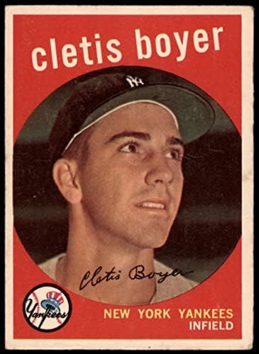 1959 Topps 251 Клит Бойер Ню Йорк Янкис (бейзболна картичка) ДОБРИ Янкис