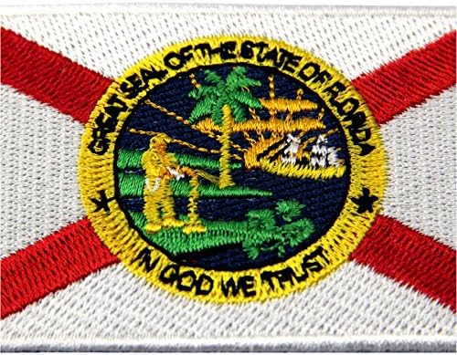 EmbTao Вышила Флаг на щата Флорида Желязо Нашивке с Емблемата на FL
