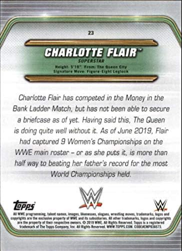 2019 Topps WWE Пари в банката Бронз #23 Търговска картичка Charlotte Flair Борба Trading Card