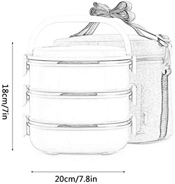 3 Нива на Обяд-Бокс с Изолирани Пакет за Обяд Bento Box Штабелируемые Контейнери За Съхранение на Ланча от Неръждаема Стомана