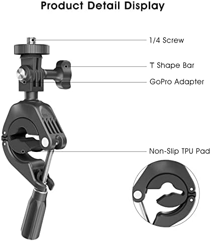 Скоба за закрепване на TIMETOP GoPro, Монтиране на камера с винт 1/4 и адаптер за прикрепване на статив за GoPro DJI Action Insta360