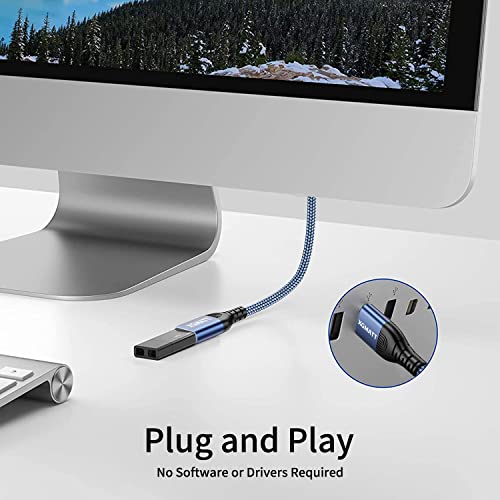 Удлинительный USB кабел [6,6 фута + 6,6 фута 2 опаковки] Удлинительный кабел USB 2.0 USB Кабел тип A за свързване на мъже и жени, удължител