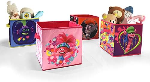 Idea Nuova DreamWorks Тролове 4 Опаковки Сгъваем Набор От Кубчета За Съхранение