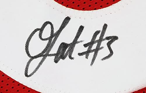 Олакунле Фатукаси Рутгерс Scarlet Рицари Подписаха Червената фланелка с автограф на 3 на поръчка JSA COA