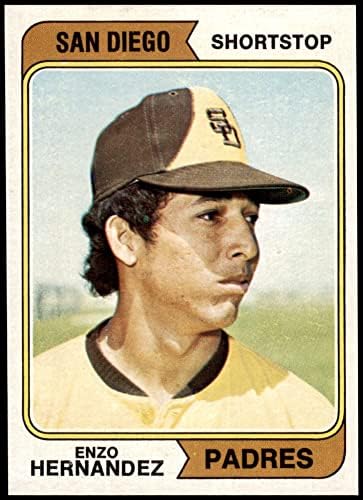 1974 Topps 572 Енцо Ернандес Сан Диего Падрес (Бейзболна картичка) NM / MT + Падрес