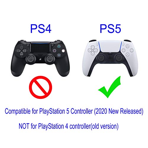 Дръжка контролер PS5 Силиконов калъф Hikfly за Писалки PS5, Комплекти Защитни Покривала за контролер Playstation 5, Комплекти за видео игра с Дръжки за палеца FPS Pro (Синезеленый)