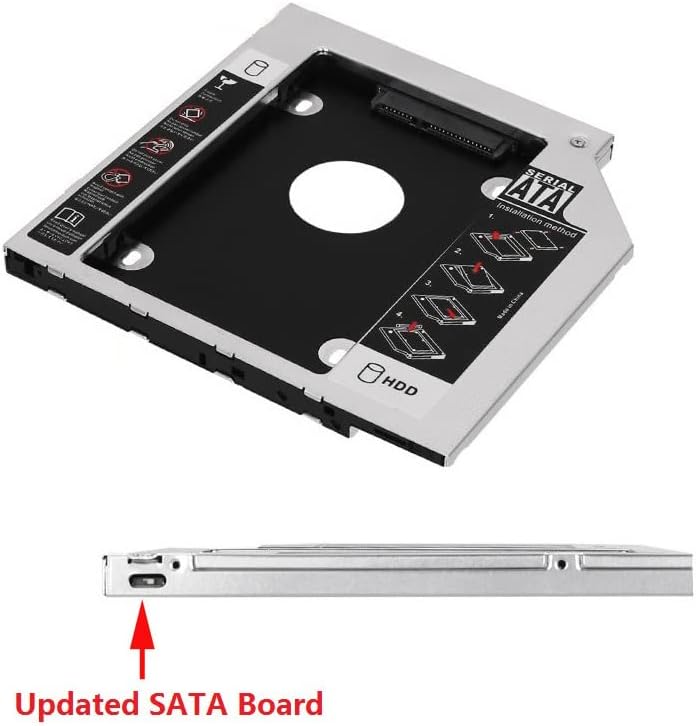 2-та SATA HD HDD и SSD Твърд Диск Caddy Рамка Тава за Asus X450JF X554L R750jv U6V-A1