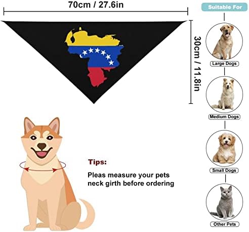Знаме на Венецуела Карта Кърпа за Кучета, Шал За Домашни Любимци, Триъгълни Престилки, Аксесоари За Шалове С Принтом