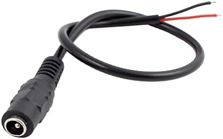 X-DREE 10шт 2,1x5,5 мм Конектор Конектор за захранващия кабел dc 27 см за камери за видеонаблюдение (10шт 2,1x5,5 мм, изход постоянен