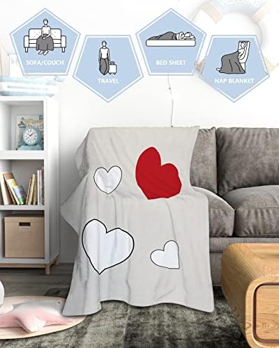 Детско одеяло - 30 x 40 - Реколта Супер Меки Бебешки Одеяла във формата на сърце за момчета и Момичета | Одеало за приемане | идеален за новородени,