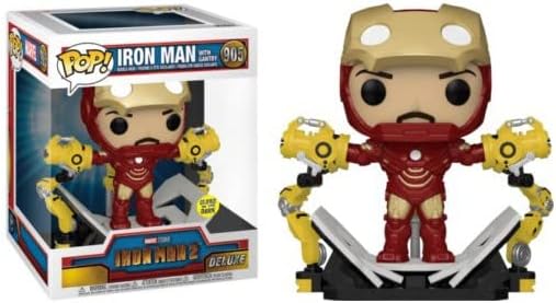 Крек! Iron man 2: Iron man MKIV със Светещи в тъмното луксозно винил фигура Gantry