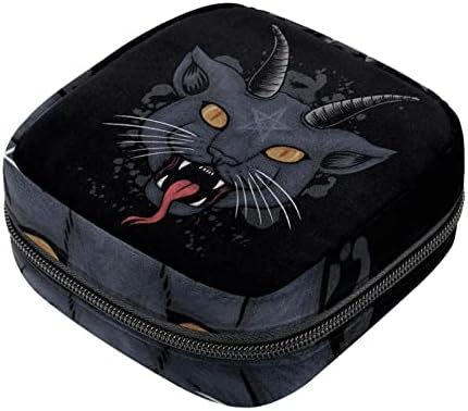 Безпроблемна Чанта За Съхранение на Хигиенни Кърпички с Сладък Котка, Чанта за Менструални Тампони от Найлонов плат Оксфорд,
