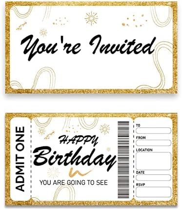 Покани Soiceu честит рожден Ден на пакети е Набор от 20 Покани на парти по случай рождения ден