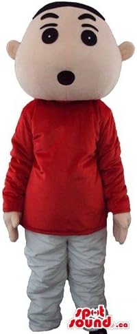 Момче SPOTSOUND Bed 10 в червена Тениска, Талисман Костюм САЩ с Анимационни Герой