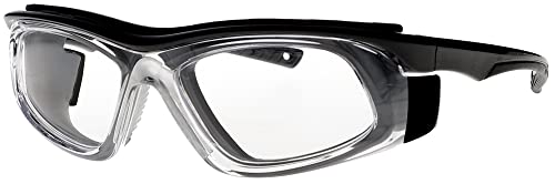 Очила за радиационна безопасност модели T9603 с оловни лещи Equivlancy диаметър 75 мм и странични екрани Pb Eq размером50