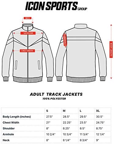 Спортно яке Icon Sports Soccer Track Jacket – Официалната Мъжки Спортно яке World Team Football Club, с цип За отдих и тренировки За
