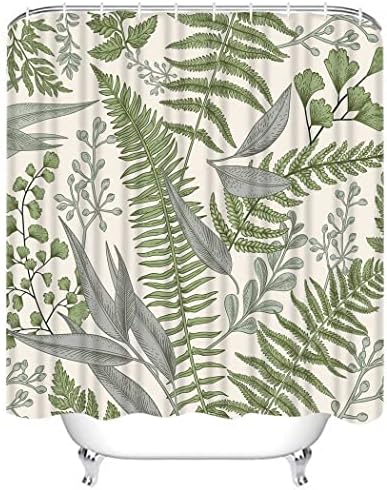 CYREKUD 72 x 72Завеса за душ със Зелени Листа от градински чай, Съвременното Растение, Комплект За Баня, Ботаническата Естетически