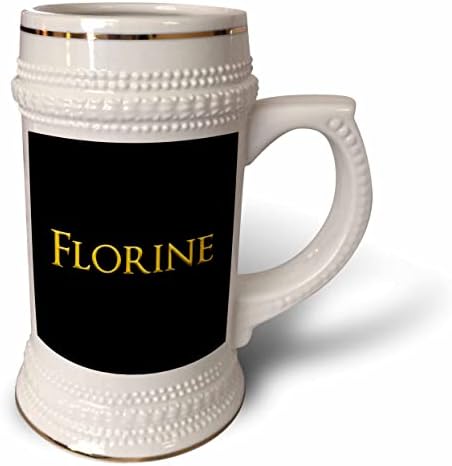 3дРоза Флорин е често срещано детско име за момичета в САЩ. Жълто черните. - Стъклена чаша с 22 грама (stn-364271-1)