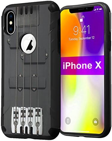 Калъф за iPhone X, Хибриден в двуслоен калъф-капсула Slim Armor Defender Combat Case (Черен) С текстура тапицерия Четка за iPhone,