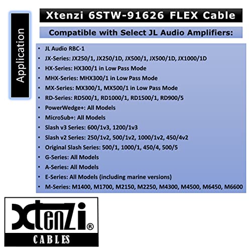 Xtenzi 6Pin Гъвкав Кабел XTFC Тел Аксесоар XT91626 за дистанционно управление на усилване, който е Съвместим с усилване JL