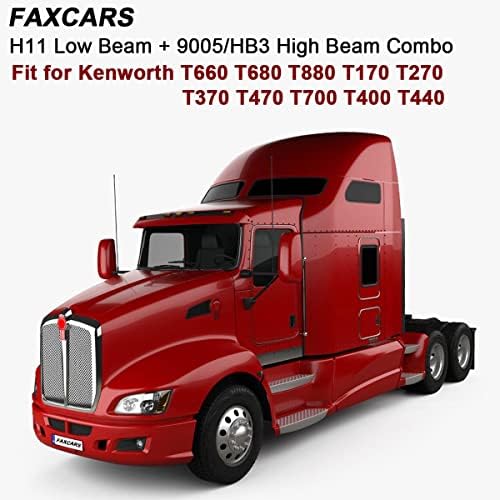 FAXCARS Led светлини за предните Фарове са Подходящи за Kenworth T880 T680 W990 T660 T700 T470 T440 T400 T370 T270 T170, разход на