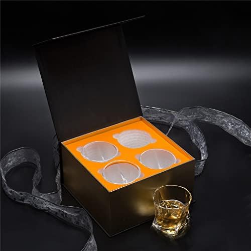Комплект Чаши за уиски YXBDN От 4 Чаши От Витого Стъкло 7 Мл /210 мл За шотландия Бурбонского уиски, В кутия за Подарък