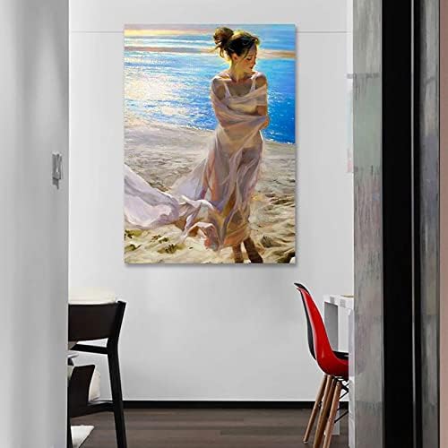 Instarry 5D Диамантена Картината Пълна Тренировка Плажната Момиче Бродерия на кръстат бод Мозайка Декора на Стаята е 23,6x15,7 инча