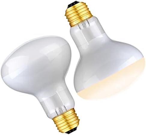 WUHOSTAM 2 Опаковки От 75 W UV-Инфрачервена Лампа за Влечуги, Точков Лампа Мека Бяла Светлина за Гущери, Костенурки, Брадати