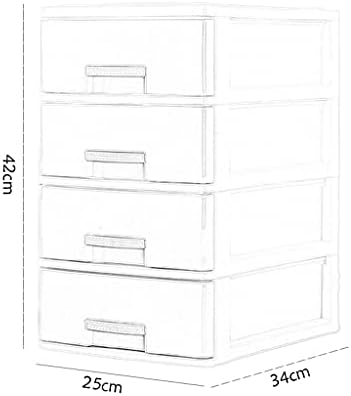 TOPRP Офис Настолни Картотечные Шкафове Кутия За съхранение на Проста Прибиращ се Пластмасов Шкаф за съхранение 25 * 34 * 42