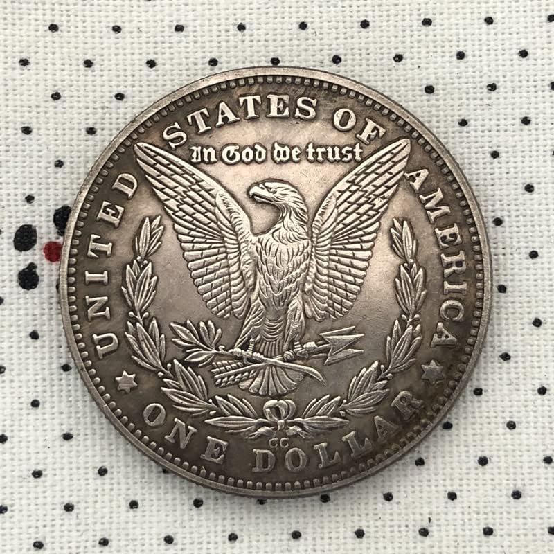QINGFENG 38 ММ Антични Сребро Доларова Монета Американски Морган Скитник Монета 1881CC Занаят 43