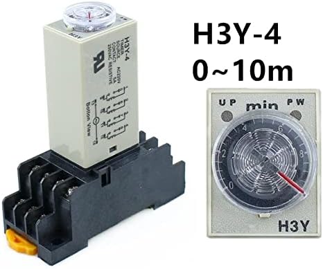 SCRUBY H3Y-4 Реле закъснение на включване 0-10 М Таймер DPDT 14 контакти H3Y-4 DC12V DC24V AC110V AC220V (Размер: AC220V)