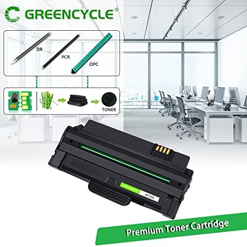 greencycle 2 опаковки Взаимозаменяеми касета с черен тонер висока доходност, която е съвместима за Samsung 105L MLT-D105L MLT D105L, използван в принтер ML-2525W ML-2545 ML-1915 SCX-4623FW SCX-4623FN SF-650 SF-