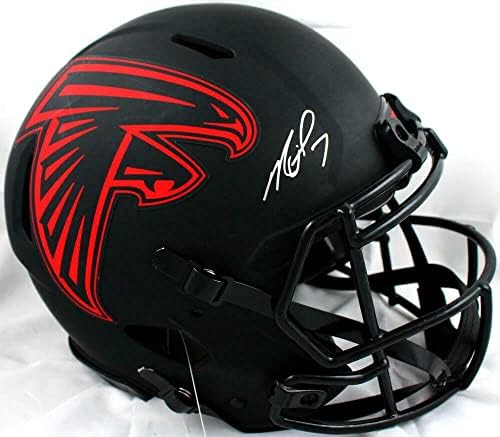 Автентичен каска с автограф на Майкъл Вик Соколи F/S Eclipse Speed -Холограма Бекет - Каски NFL с автограф