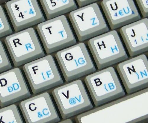 Стикер на клавиатурата унгарско-английски нетбук 4Keyboard НА Непрозрачном Бял фон
