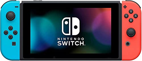 НОВ комплект от празнични игри Switch Deluxe: Nintendo Switch с неоново-неоново синьо и червено дисплей със сензорен екран 6,2