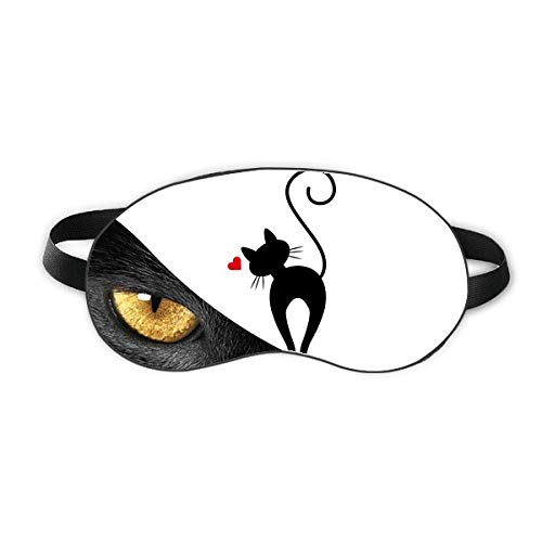 Облегалката за глава за очите на Животните Sihouette Cat Sihouette във формата на Сърце С Тъмен Косметологическим Сянка покритие
