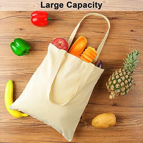 Начертайте празна холщовую чанта-тоут. 6/12/16 пакети, удебелена серия хранителни празни чанти платно чанти, подходящи за подаръци със собствените си ръце, тежки усло?