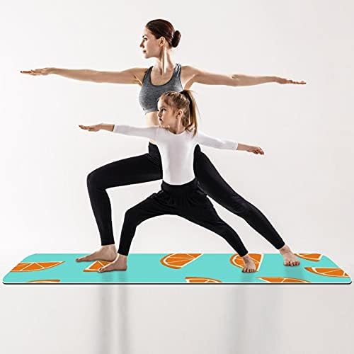 Килимче за йога с шарките на портокалови дольек Siebzeh Премиум-клас, в екологично Чист Гумена подложка за здраве и фитнес,