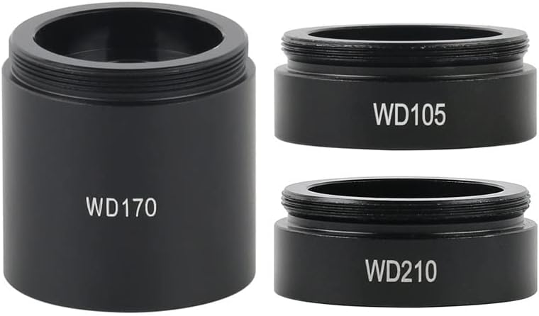 Аксесоари за микроскоп 160X 320X 105-Кратно Увеличение C монтиране на обектива WD105 WD210 WD170 Допълнителен обектив Стъклена леща Лабораторни консумативи (Цвят: WD210)
