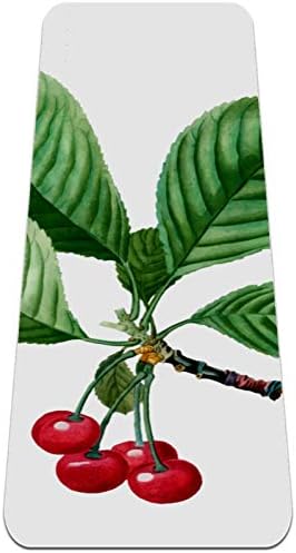 Дебела подложка за йога Siebzeh Cherry Tree Premium, екологично Чист Гумена подложка за здраве и фитнес, нескользящий мат за всички видове упражнения, йога и пилатес (72 x 24x 6 мм)