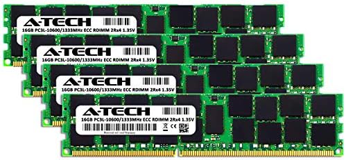 A-Tech 64 GB (4x16 GB) памет за сървър Dell PowerEdge R410, R415, R510, R515, R610, R710, R715, R815 | DDR3 1333 Mhz, ECC-RDIMM